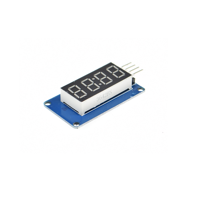 4-digit digital tube display module, adjustable LED brightness, with clock point accessory building block TM1637 driver